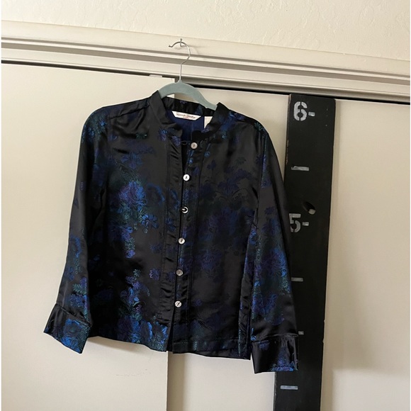 French Laundry SzM Round collar jacket black and blue - Picture 1 of 10